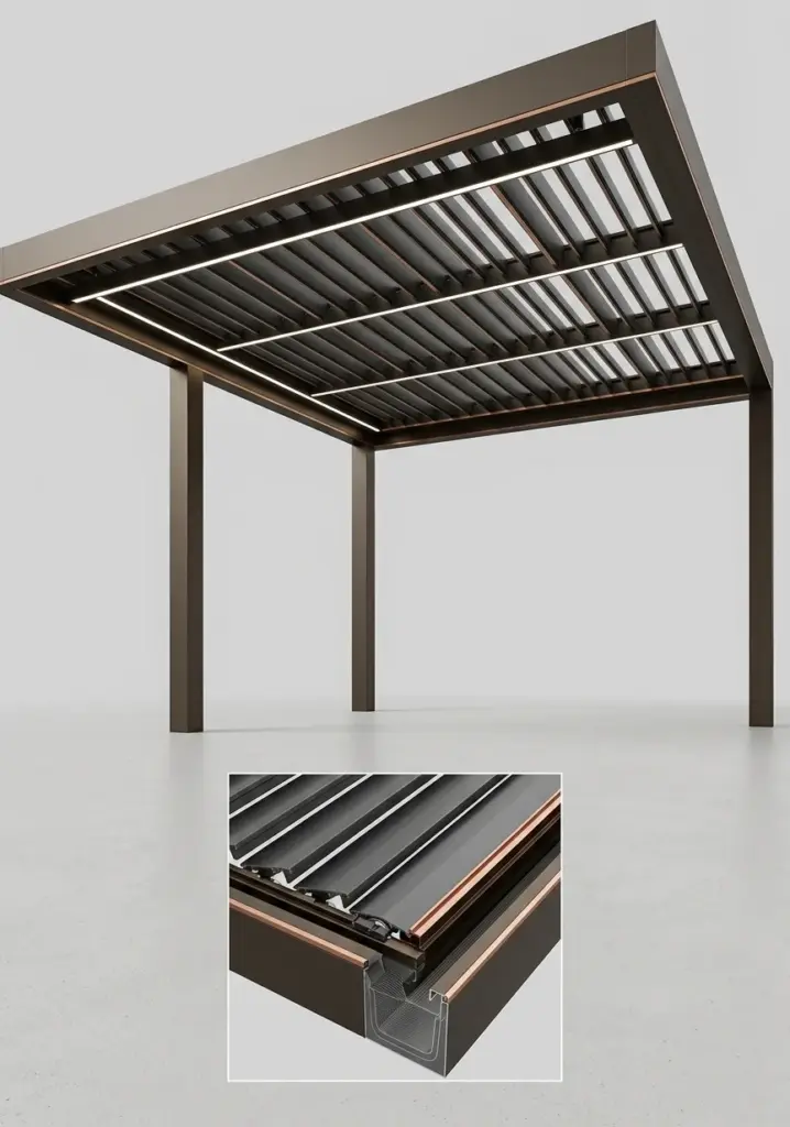 cobertura de aluminio retrátil
