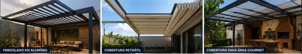 cobertura de vidro retrátil